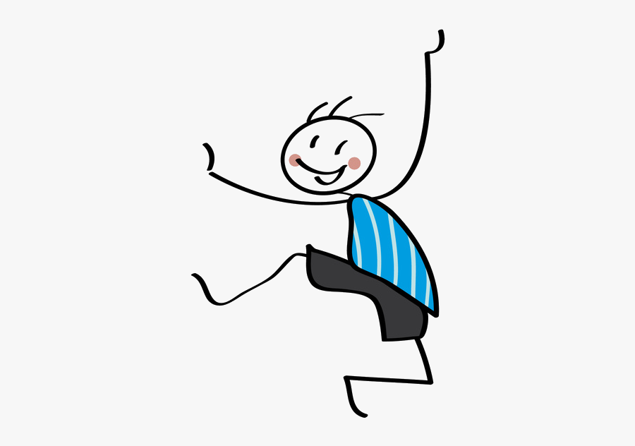 Strichmännchen Tanzender Junge Frühförderung - Stick Figure, Transparent Clipart
