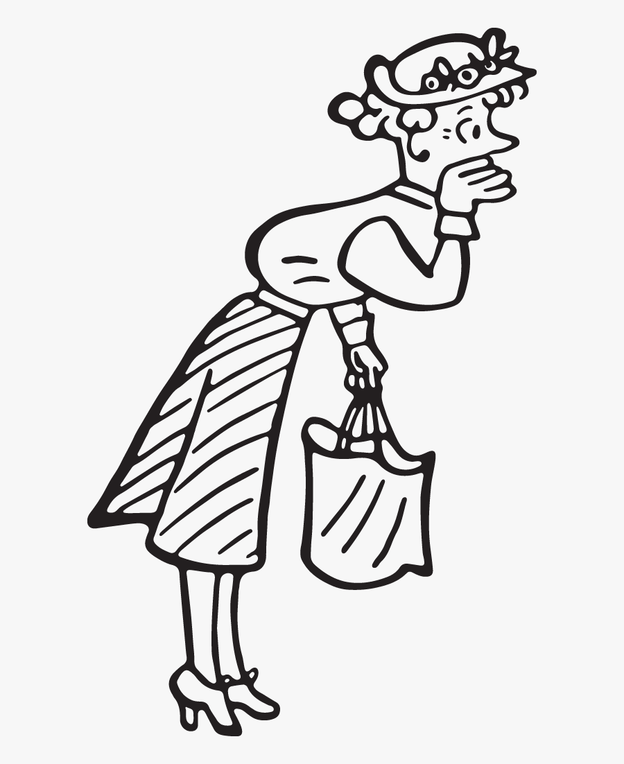 Woman Telling Secret - Cartoon, Transparent Clipart