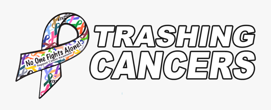 Trashing Cancers With Ribbon Image That Reads "no One, Transparent Clipart
