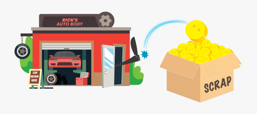 Mechanic Garage Cartoon, Transparent Clipart