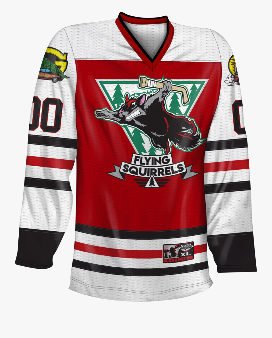 Flying Squirrels Christmas Vacation Hockey Jersey, Transparent Clipart