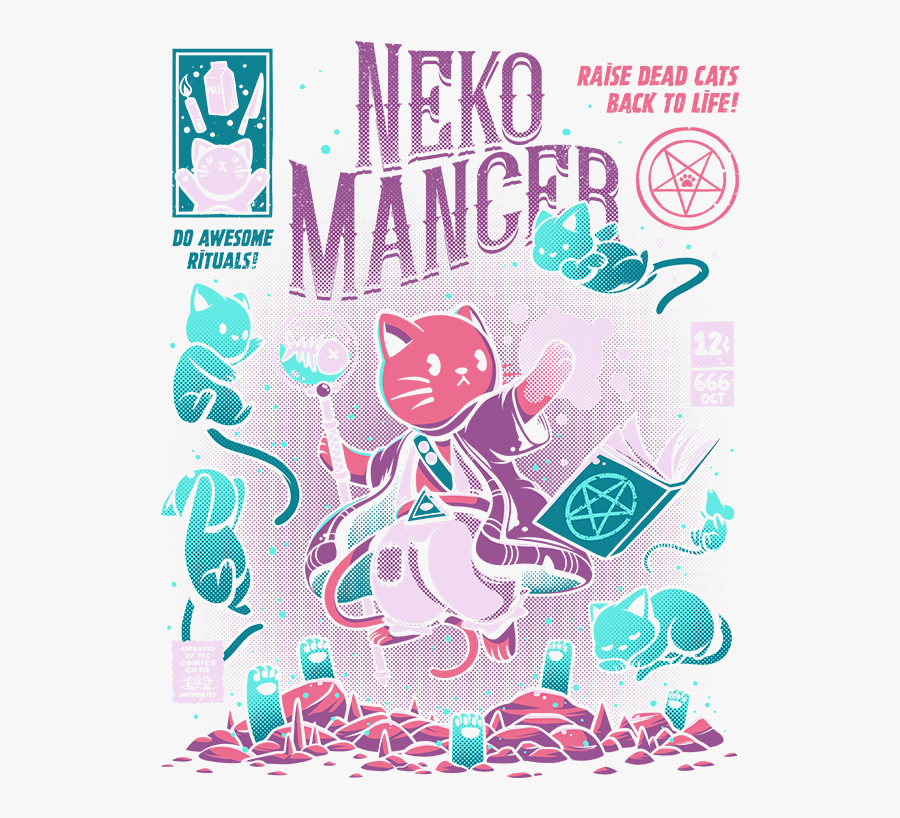 Nekomancer Shirt, Transparent Clipart