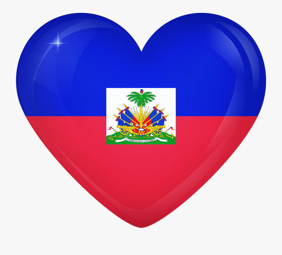 Haiti Large Heart Flag - Haiti Flag In Heart, Transparent Clipart