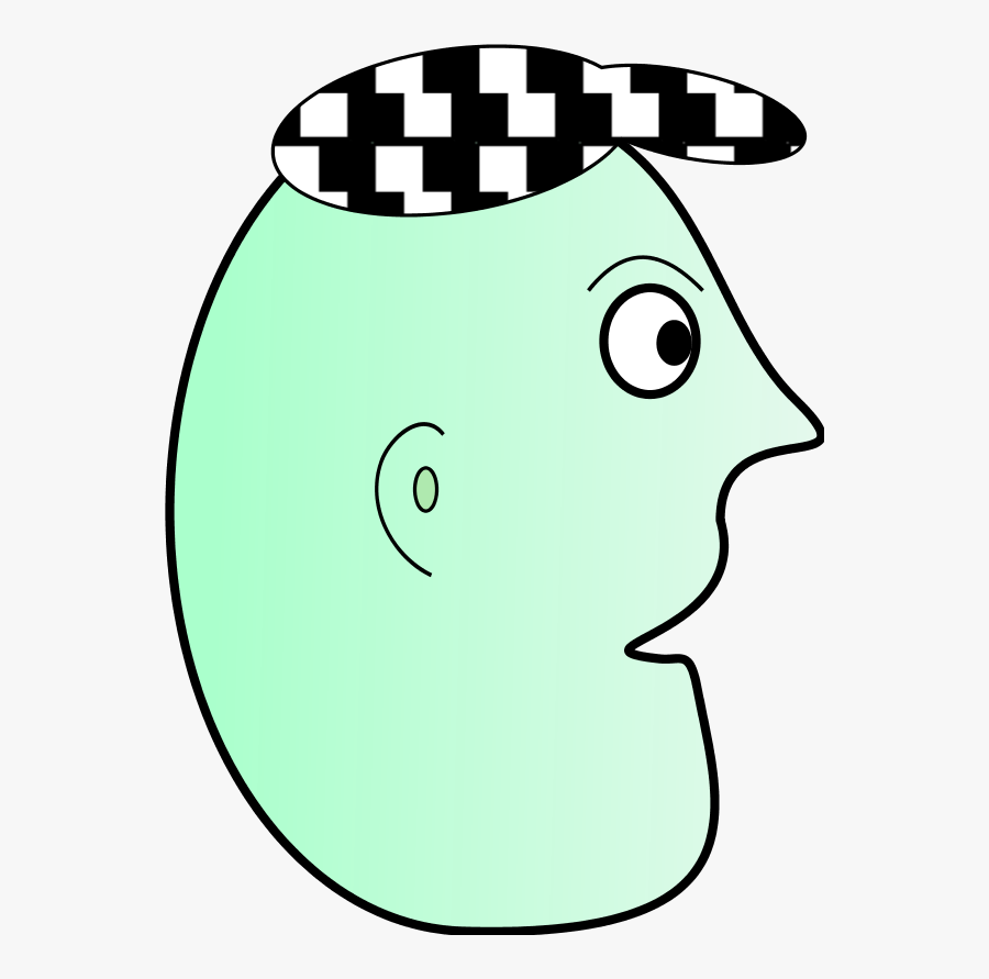 Cartoon Man Face Profile Wearing Cap - Face Profile Cartoon Funny, Transparent Clipart