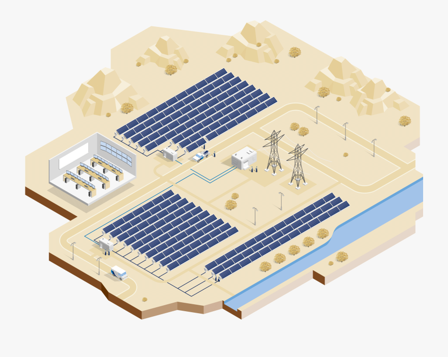 Pv Power Plant Components, Transparent Clipart