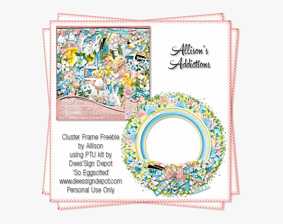 Allison's Addictions New Year Cluster Frame, Transparent Clipart