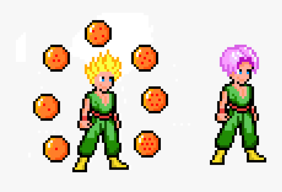 Kid Trunks / Ssj Kid Trunks Dragonballs - Kid Trunks Pixel, Transparent Clipart