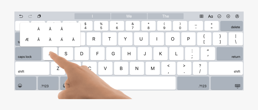 Transparent Computer Keyboard Clipart For Kids - Apple Ipad On Screen Keyboard, Transparent Clipart