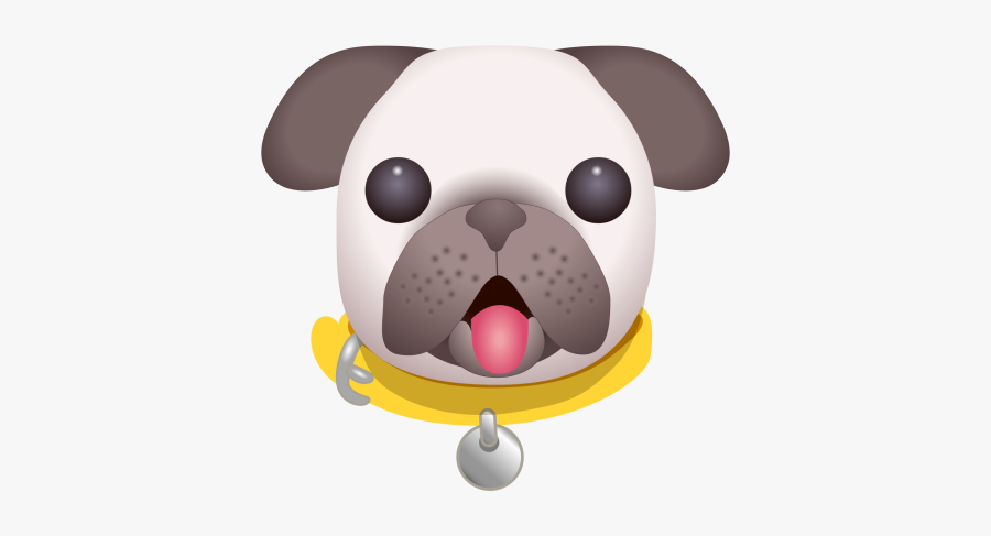 Everyone Stay Calm, There"s A Pug Emoji Coming - Dog Emoji, Transparent Clipart