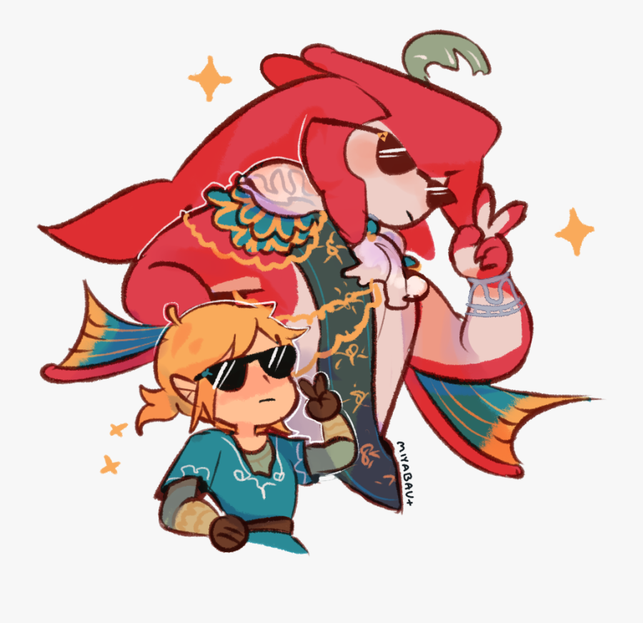 Quarter Rest Note Cliparts - Sidon And Link Chibi, Transparent Clipart