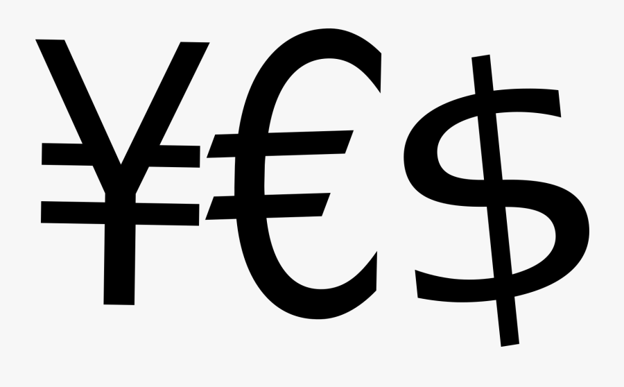 Angle,text,symbol - Euro Dollar Yen Clipart, Transparent Clipart