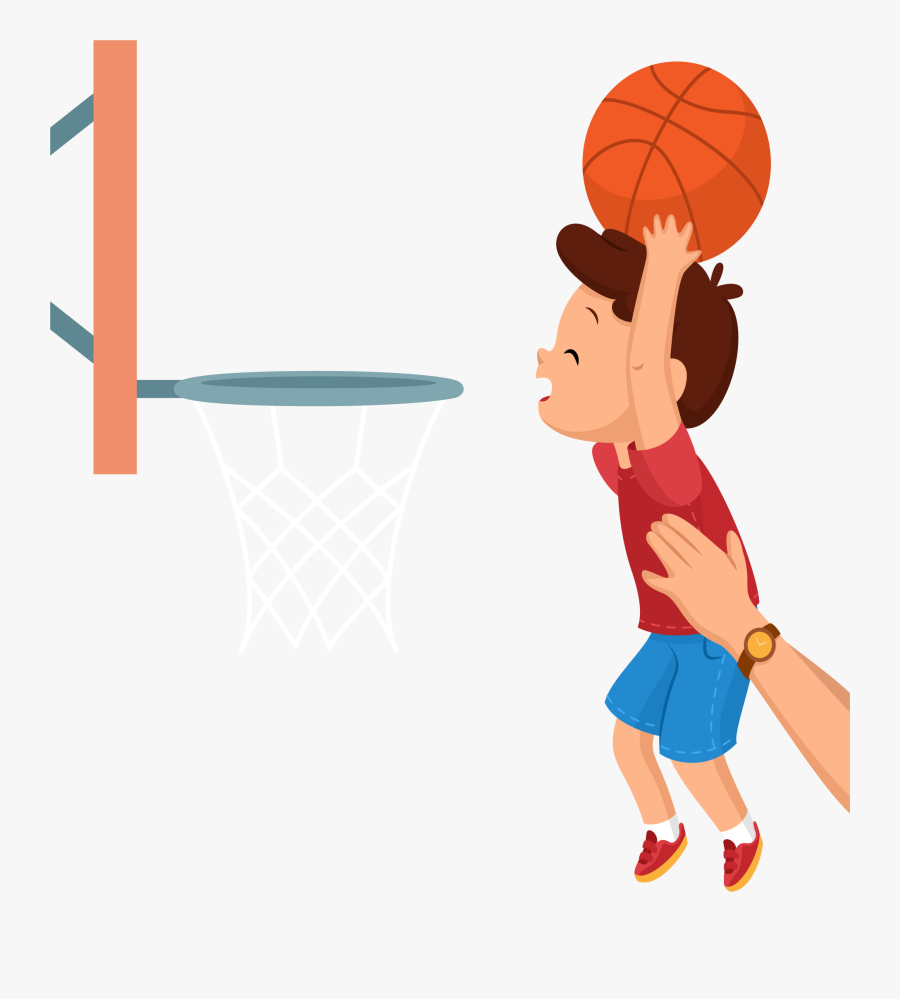 Basketball Backboard Clip Art - Child Basketball Art, Transparent Clipart