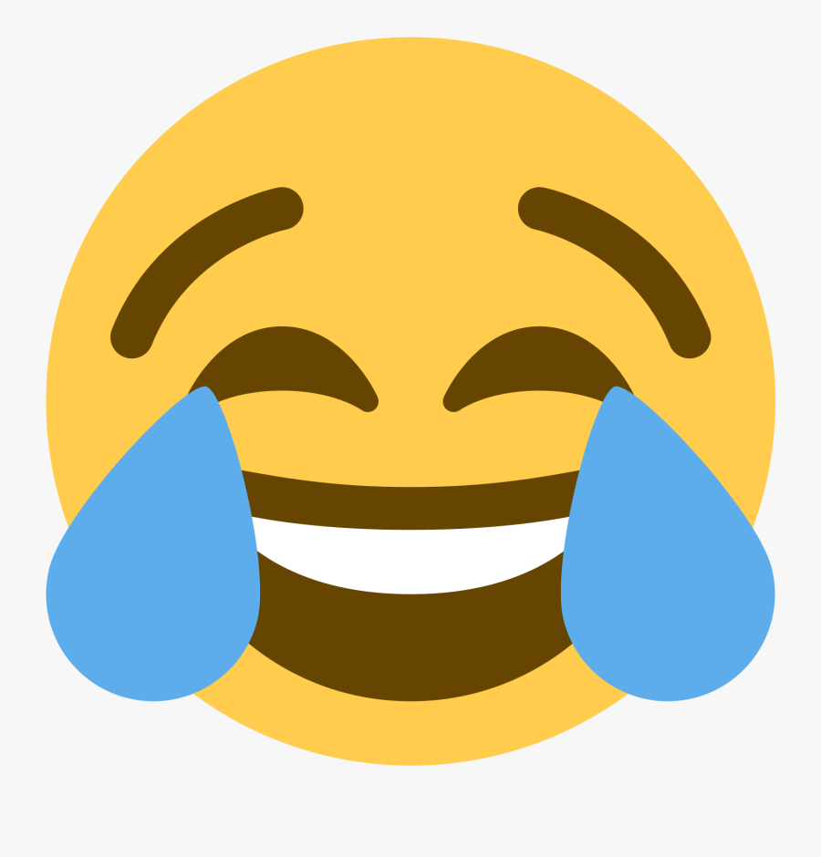Lmao Face Emoji - Joy Emoji Twitter, Transparent Clipart