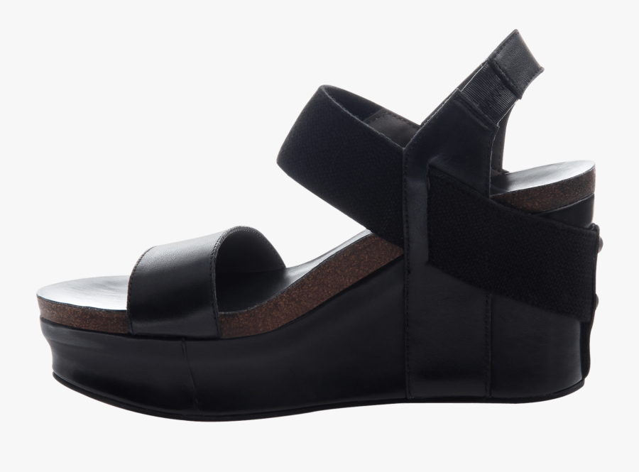 Bushnell Wedge In Black Inside View - Sandal, Transparent Clipart