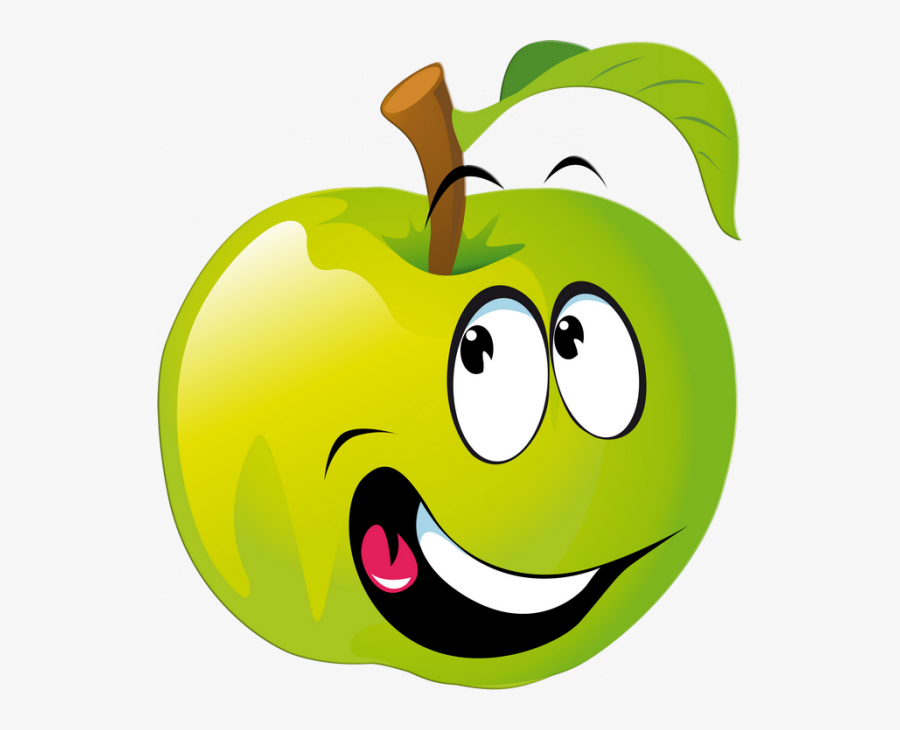 Clipart Kids Fruit - Fruits With Face Clipart, Transparent Clipart