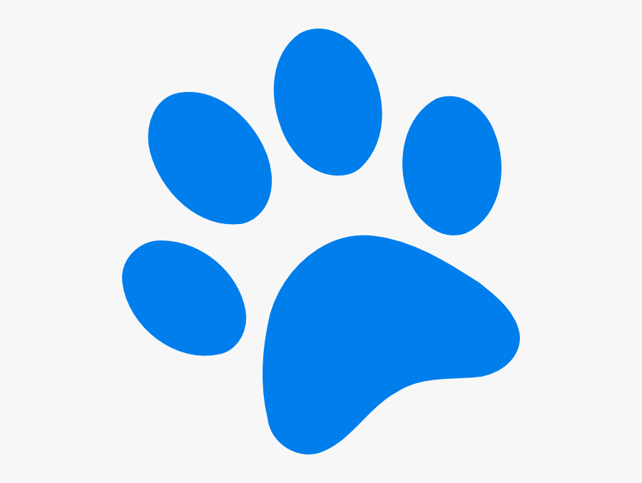 Blue Paw Print Svg Clip Arts - Dog Paw Print Blue, Transparent Clipart