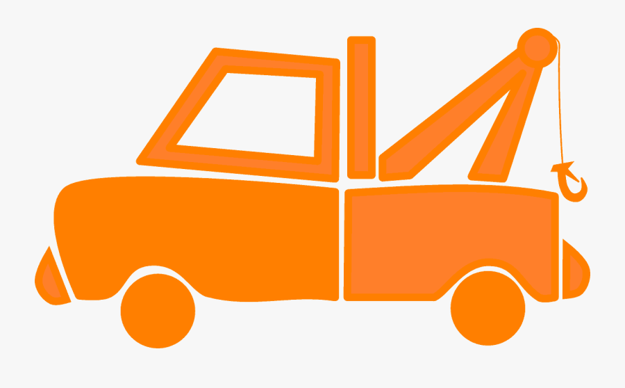 Tow Truck, Hauling, Wrecker, Emergency, Road Support - Orange Dump Truck Clipart, Transparent Clipart