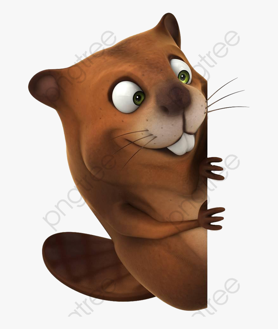 Beat The Beaver, Beaver Clipart, Energetic And Cute, - Muskrat Cartoon, Transparent Clipart