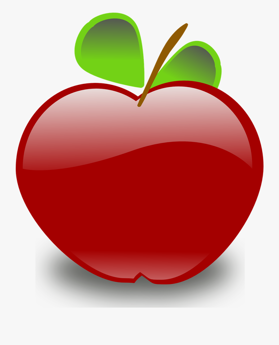 Red Apple Fruit Leaves Food Png Image - Apple Clip Art, Transparent Clipart