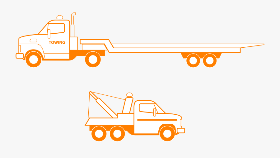 Tow Trucks - Illustration, Transparent Clipart