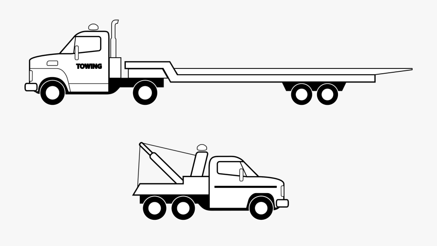 Line Art,automotive Exterior,area - Flatbed Truck Clip Art, Transparent Clipart