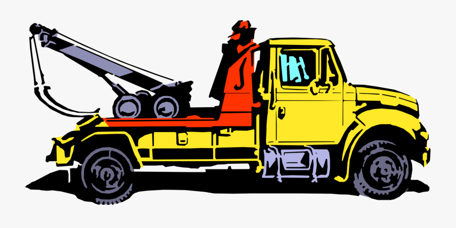 Tow Truck Wrecker Vehicle - Tow Truck Vector Png, Transparent Clipart
