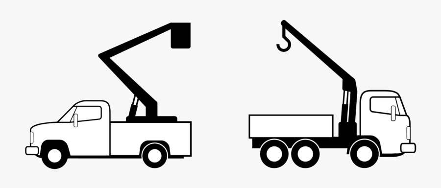 Tow Truck Crane Computer Icons Vehicle - Bucket Truck Cartoon Transparent, Transparent Clipart