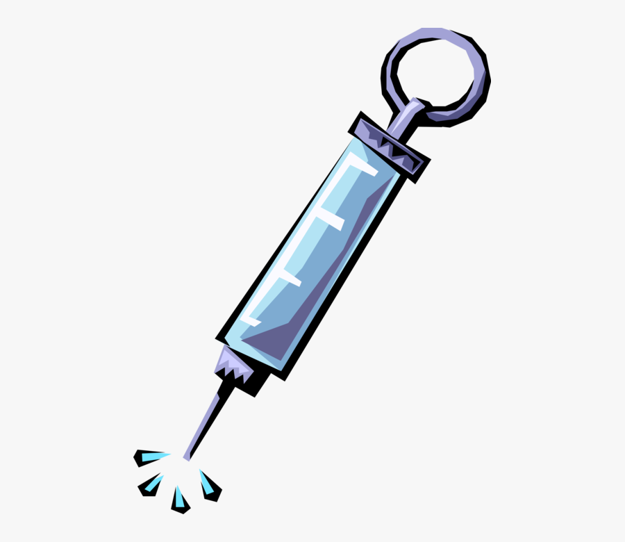Vector Illustration Of Medical Vaccination Hypodermic - Needle Clip Art, Transparent Clipart