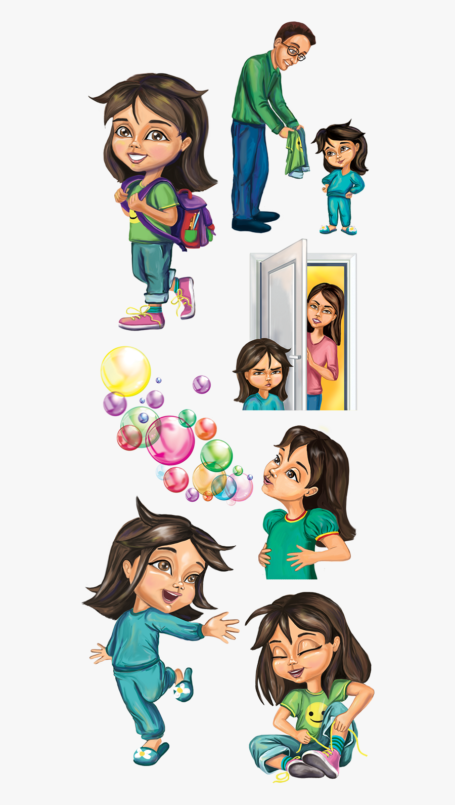 Transparent Hang Up Backpack Clipart - Cartoon, Transparent Clipart