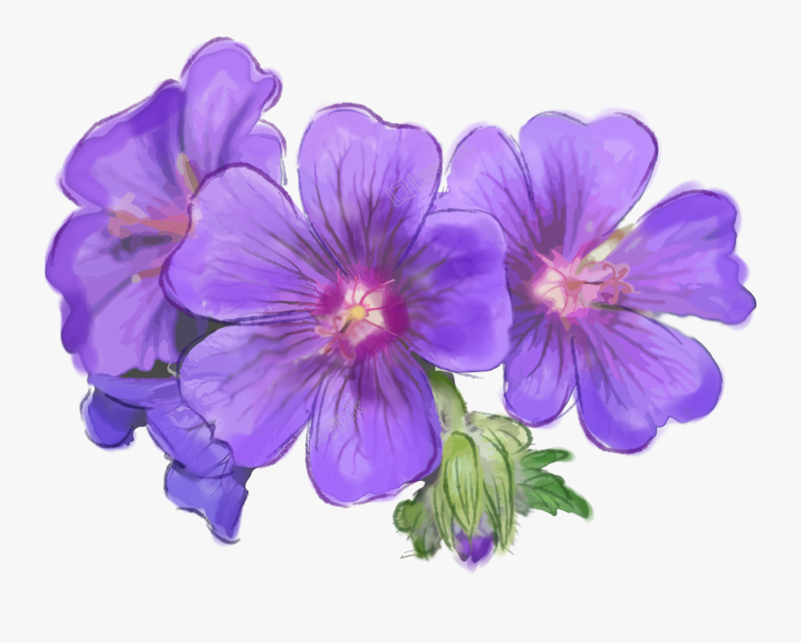 Purple Flower Bouquet, Purple Flowers, Hand Painted, - Bouquet Of Purple Flowers, Transparent Clipart