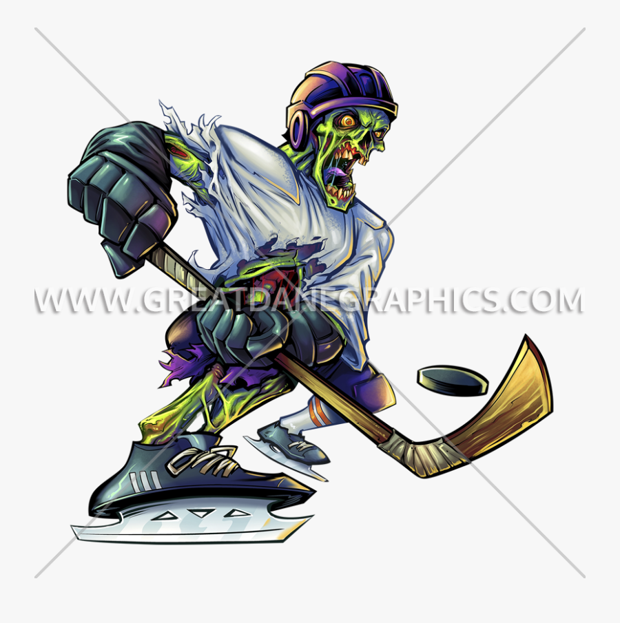 Transparent Hockey Player Clipart - Zombie Hockey, Transparent Clipart