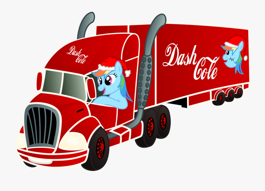 Semi Clipart Truck American - Coca Cola, Transparent Clipart