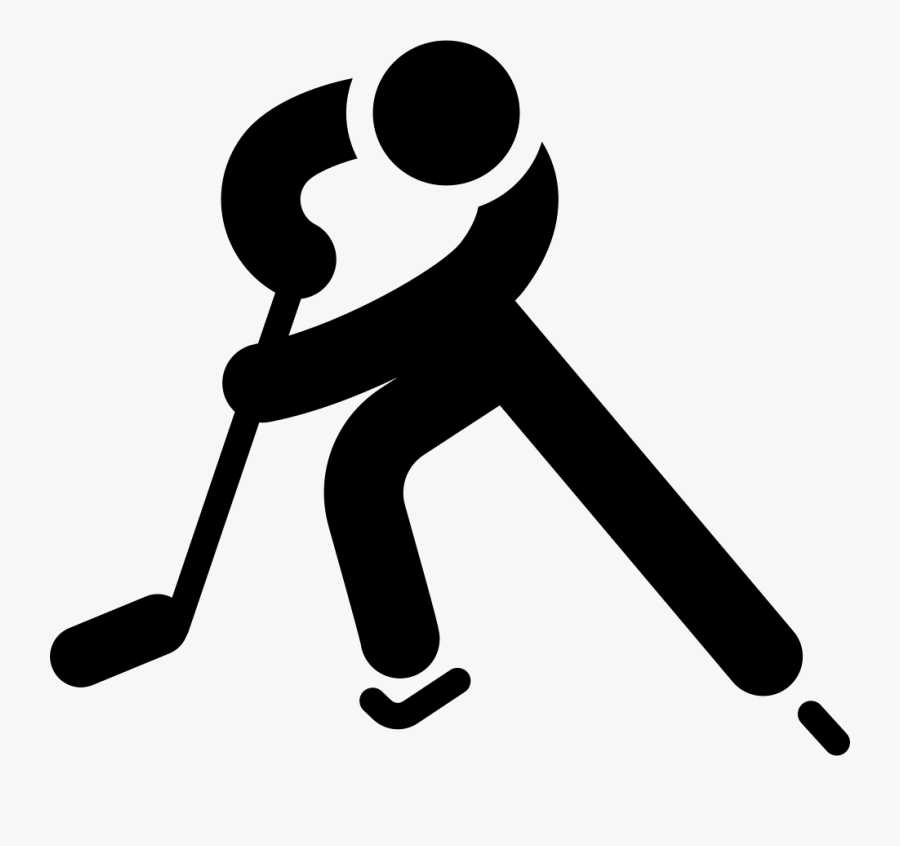 Ice Hockey Player Silhouette Svg Png Icon Free Download - Ice Hockey Icon Png, Transparent Clipart