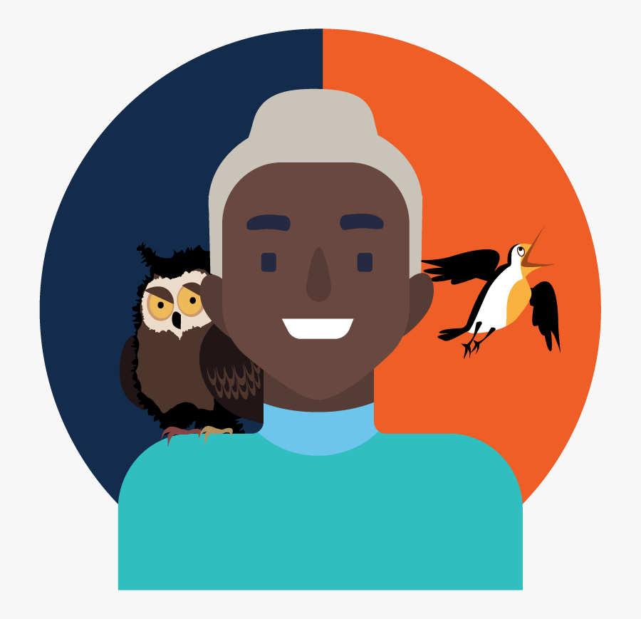 Transparent Waking Up Clipart - Night Owl Or Morning Lark, Transparent Clipart