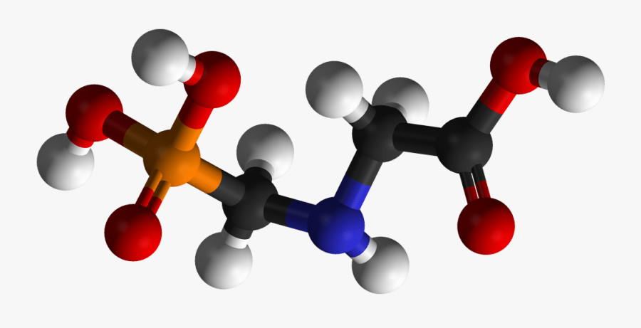 3d Model Of The Molecular Structure Of Glyphosate - Biochemistry Biophysics, Transparent Clipart