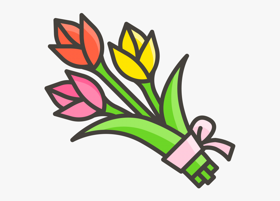 Flower Bouquet Emoji Icon - Flower Bouquet Clipart Png, Transparent Clipart