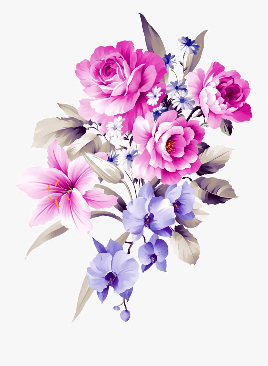 Flower Bouquet Shamrock Cut Design Bouquets Floral - Flores Pintada Em Aquarela, Transparent Clipart