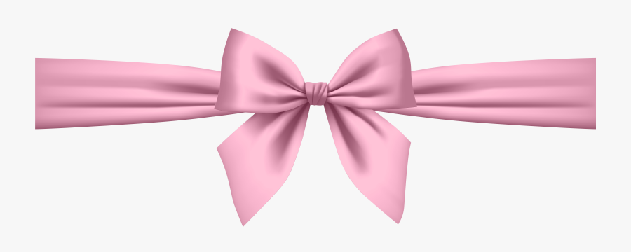 Soft Pink Bow Transparent Png Clip Art Pink- - Blue Bow Clipart Png, Transparent Clipart