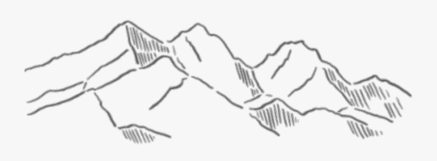 Drawing Aesthetics Line Art Sketch - Aesthetic Mountain Drawing, Transparent Clipart