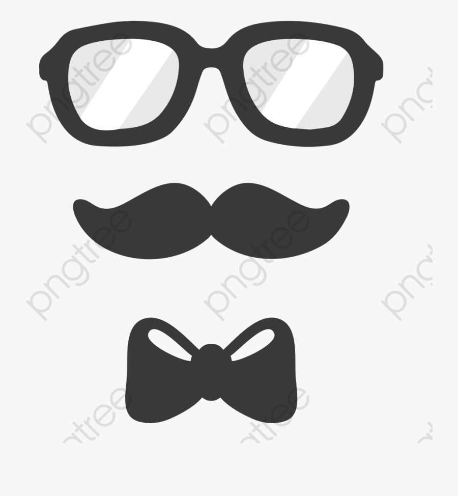 Bow Tie Clipart Gray - Chapeu Bigode E Gravata Png, Transparent Clipart
