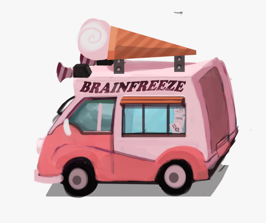 Car On Ice And - Icecream Truck Transparent Background, Transparent Clipart