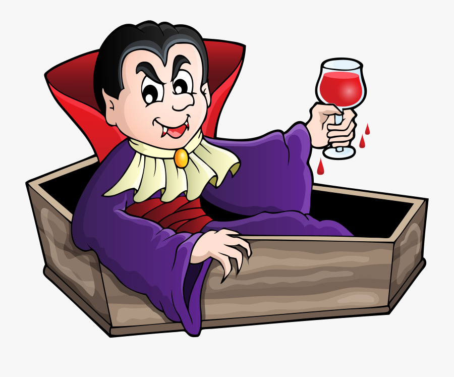 Haunted Vampire In Coffin Clipart - Vampire In Coffin Clipart, Transparent Clipart
