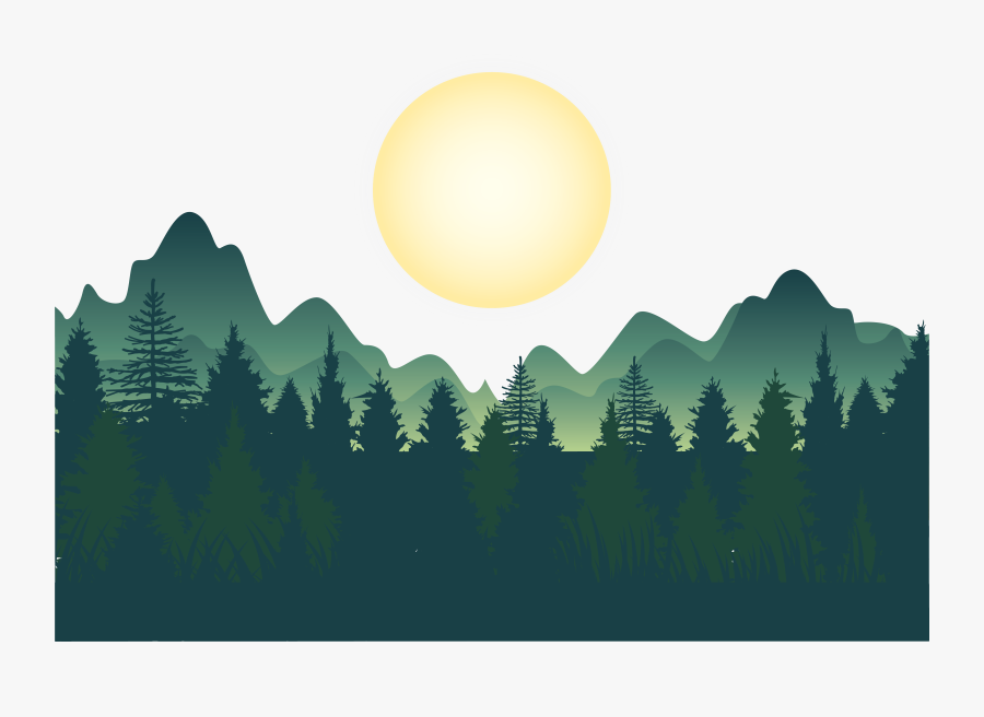 Mountain Clipart Wallpaper - Forest Illustration Background Vector, Transparent Clipart