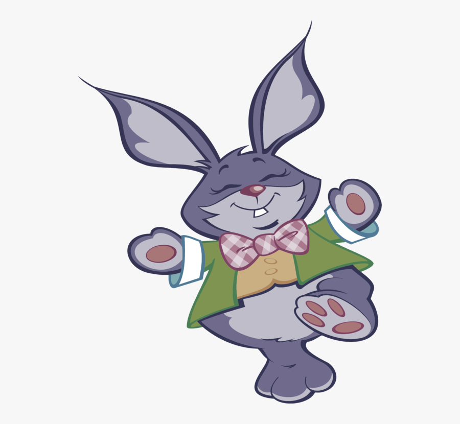 Bunny Bowtie Cliparts - Iepuras De Paste Png, Transparent Clipart