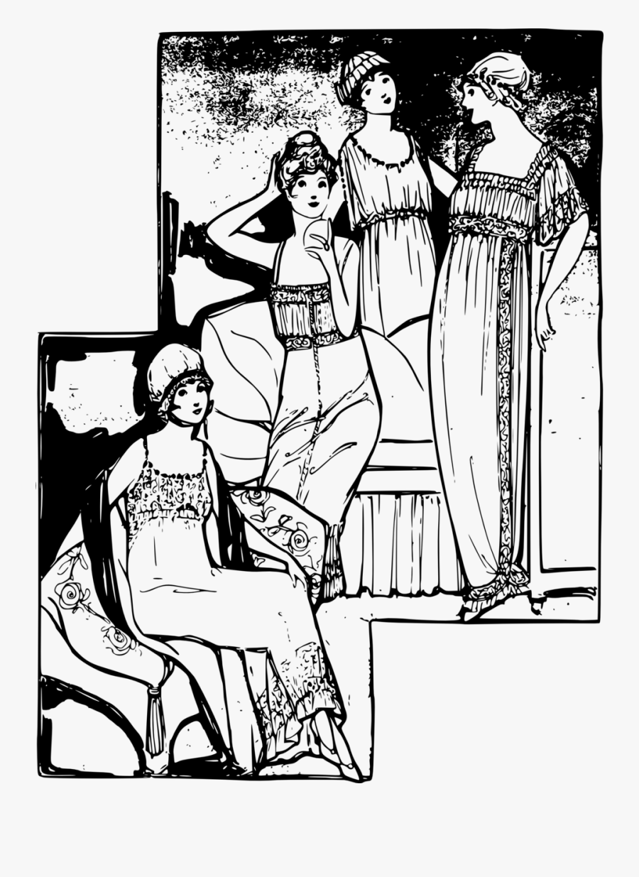 Women In Lingerie - Cartoon, Transparent Clipart