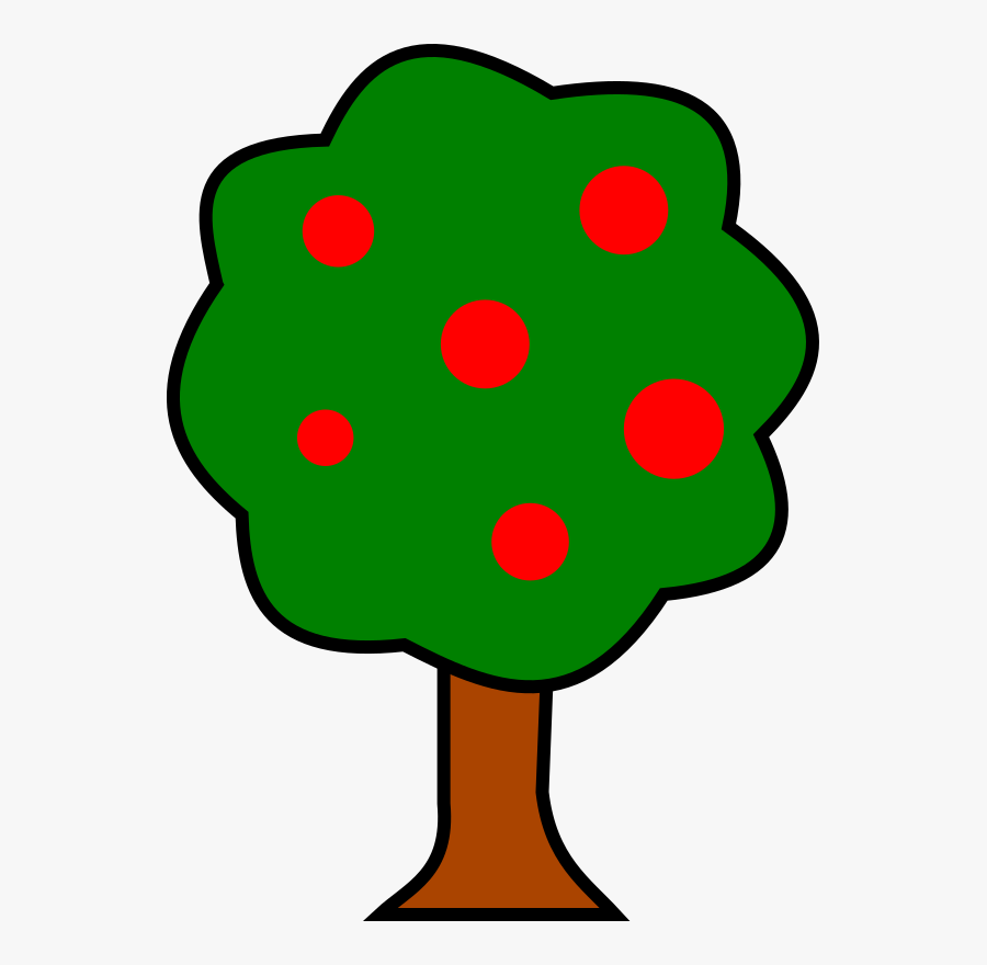 Simple Tree With Fruits Clipart, Transparent Clipart