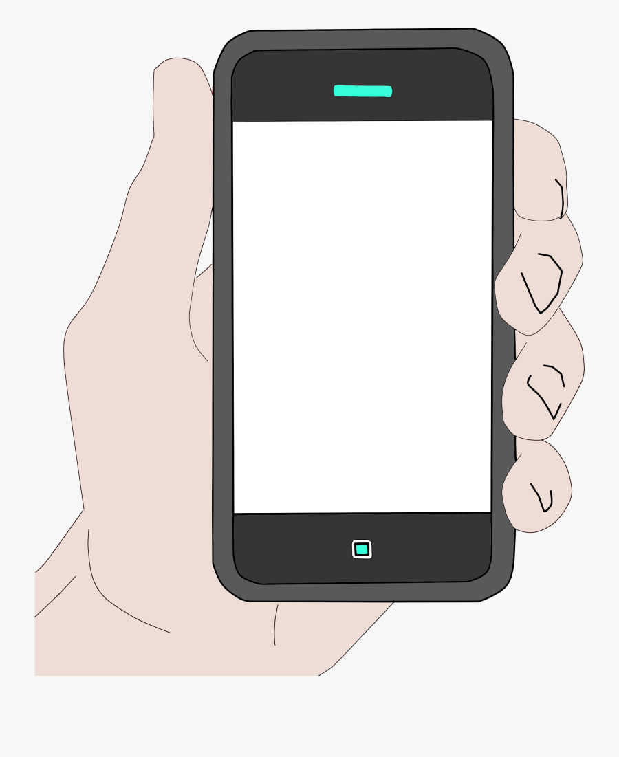 Clipart - Hand Holding Phone Clipart, Transparent Clipart