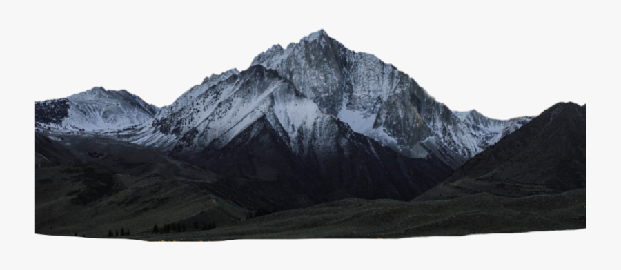 Transparent Mountain Landscape Clipart - Snow Capped Mountain Skyline, Transparent Clipart