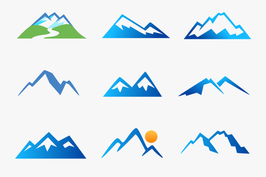 Mountain, Stock Photography, Mountain Range, Blue, - Icono Mountain Range Png, Transparent Clipart