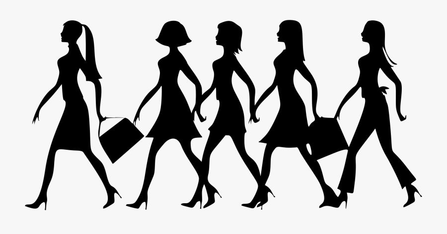 Human - Women Walking Clip Art, Transparent Clipart